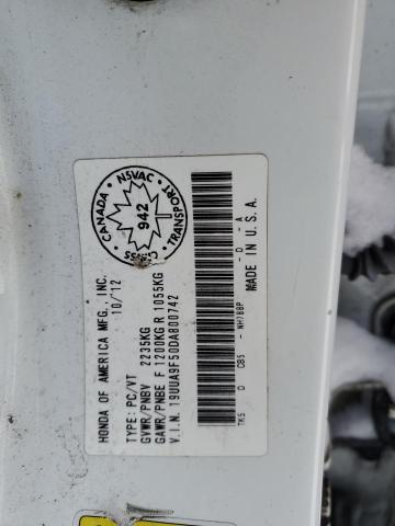 19UUA9F50DA800742 - 2013 ACURA TL TECH WHITE photo 12