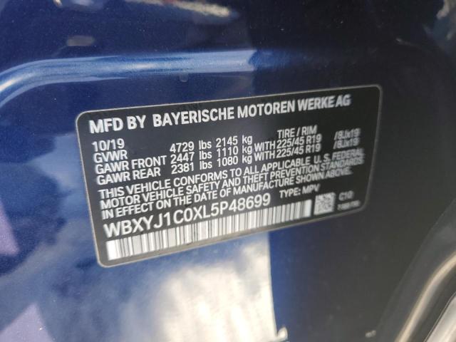 WBXYJ1C0XL5P48699 - 2020 BMW X2 XDRIVE28I BLUE photo 13