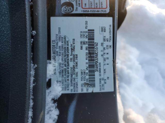 3FAHP0CG9AR255762 - 2010 FORD FUSION SEL BLACK photo 13