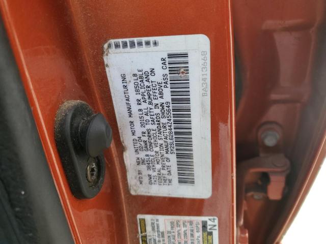 5Y2SL62844Z455649 - 2004 PONTIAC VIBE ORANGE photo 12