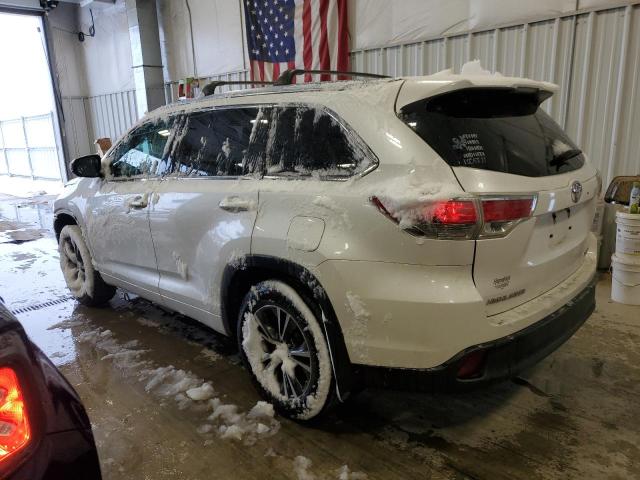 5TDJKRFH3GS283324 - 2016 TOYOTA HIGHLANDER XLE WHITE photo 2