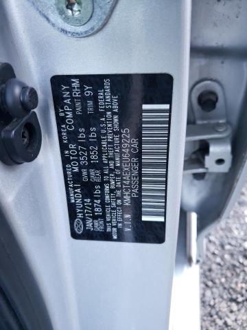 KMHCT4AEXEU649225 - 2014 HYUNDAI ACCENT GLS SILVER photo 13