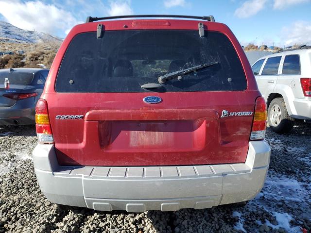 1FMCU95H86KC28003 - 2006 FORD ESCAPE HEV RED photo 6