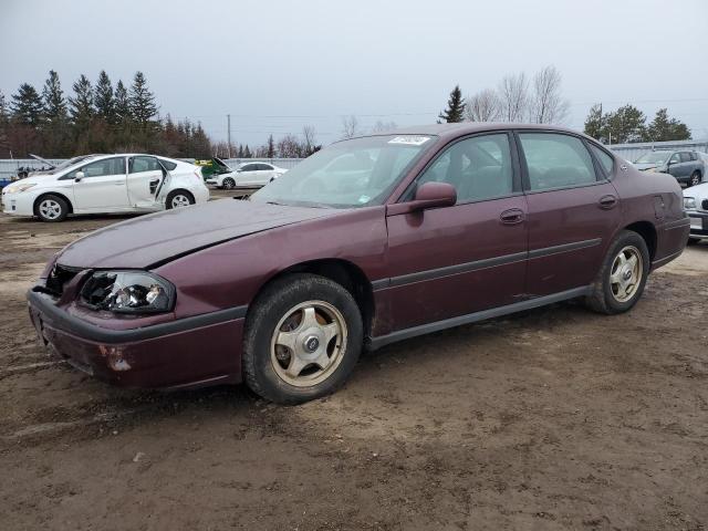 2G1WF52E549424504 - 2004 CHEVROLET IMPALA BURGUNDY photo 1