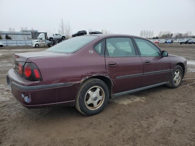 2G1WF52E549424504 - 2004 CHEVROLET IMPALA BURGUNDY photo 3