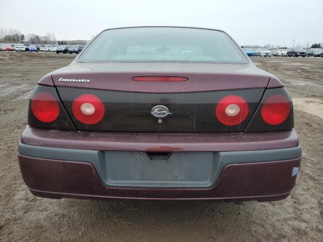 2G1WF52E549424504 - 2004 CHEVROLET IMPALA BURGUNDY photo 6