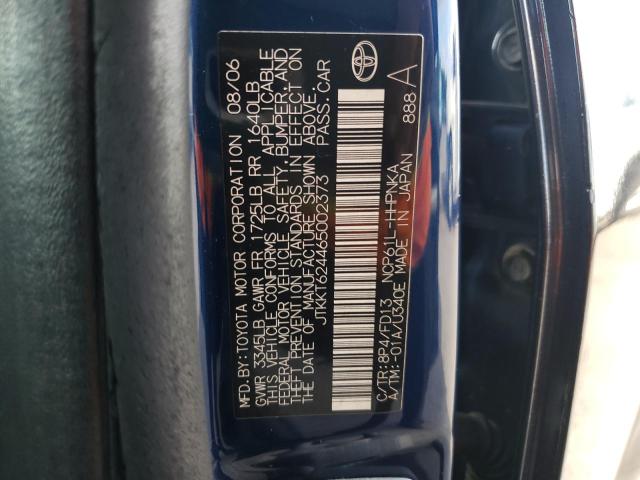 JTKKT624465002373 - 2006 TOYOTA SCION XA BLUE photo 12