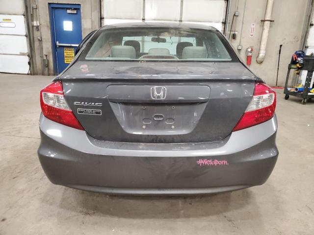 2HGFB2F54CH557966 - 2012 HONDA CIVIC LX CHARCOAL photo 6