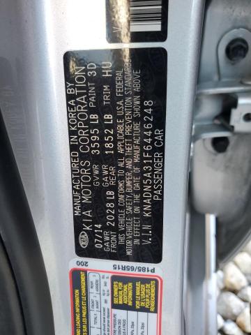 KNADN5A31F6446248 - 2015 KIA RIO EX SILVER photo 12