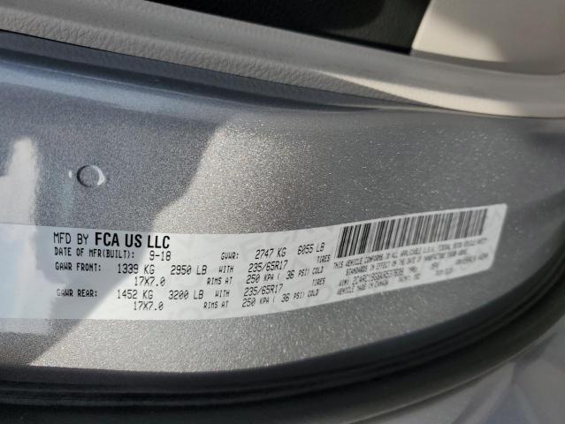 2C4RC1BG6KR537639 - 2019 CHRYSLER PACIFICA TOURING L Արծաթագույն լուսանկար 13