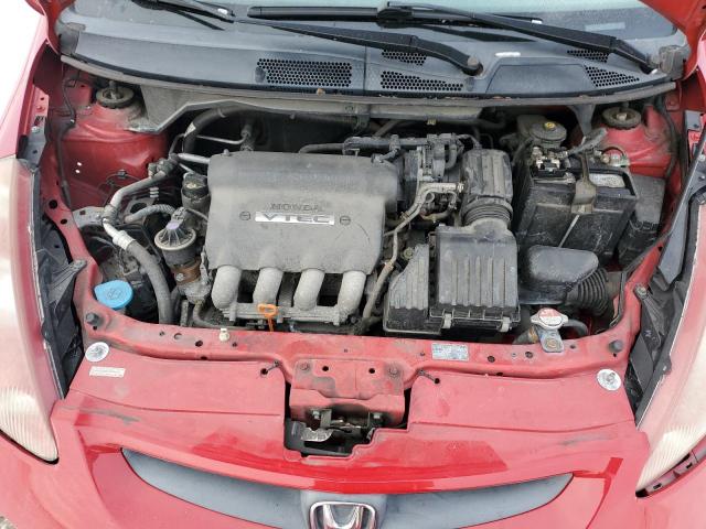 JHMGD38647S043072 - 2007 HONDA FIT S RED photo 11