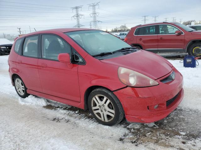 JHMGD38647S043072 - 2007 HONDA FIT S RED photo 4