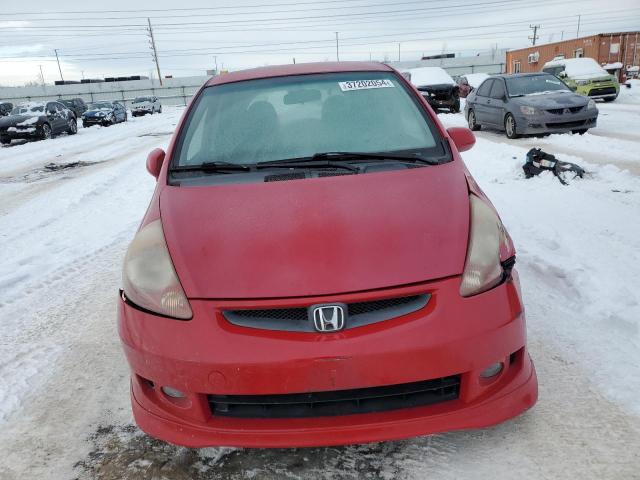 JHMGD38647S043072 - 2007 HONDA FIT S RED photo 5