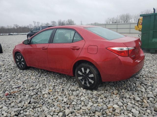 2T1BURHE1EC022913 - 2014 TOYOTA COROLLA L RED photo 2