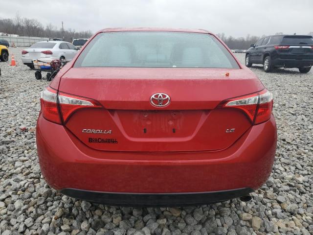 2T1BURHE1EC022913 - 2014 TOYOTA COROLLA L RED photo 6