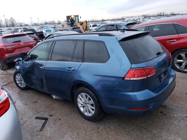 3VWY57AU1KM512300 - 2019 VOLKSWAGEN GOLF SPORT S BLUE photo 2