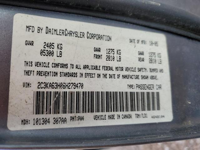 2C3KA43R66H476897 - 2006 CHRYSLER 300 SILVER photo 12