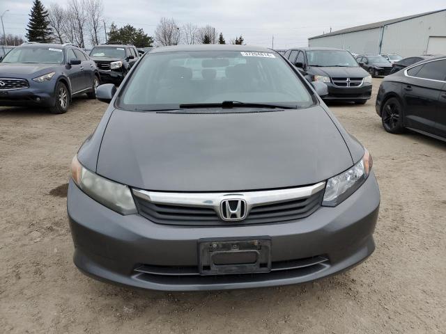 2HGFB2F43CH058177 - 2012 HONDA CIVIC LX GRAY photo 5