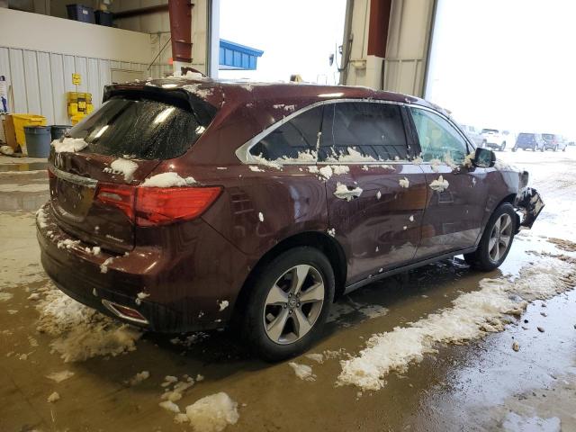 5FRYD4H20EB018395 - 2014 ACURA MDX MAROON photo 3