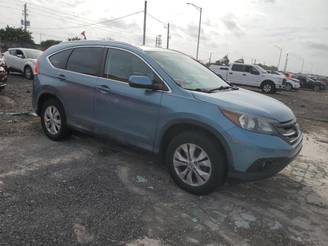 2HKRM4H75EH671016 - 2014 HONDA CR-V EXL TURQUOISE photo 4