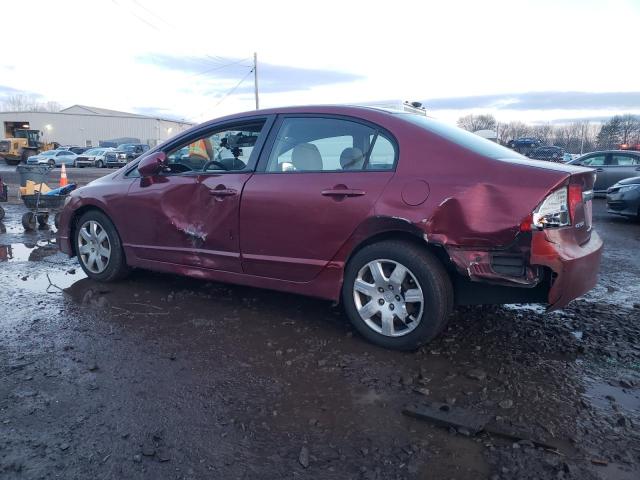 2HGFA1F59AH554622 - 2010 HONDA CIVIC LX RED photo 2