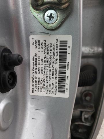 2HGFB2F55EH560233 - 2014 HONDA CIVIC LX SILVER photo 12