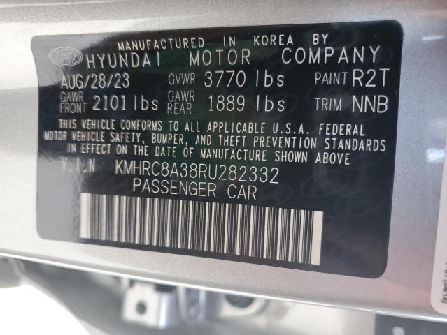 KMHRC8A38RU282332 - 2024 HYUNDAI VENUE SEL SILVER photo 13