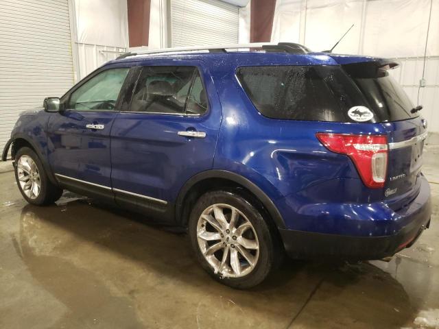 1FM5K8F82FGA77038 - 2015 FORD EXPLORER LIMITED BLUE photo 2