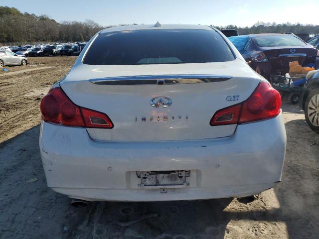 JN1CV6AP9DM722355 - 2013 INFINITI G37 BASE WHITE photo 6