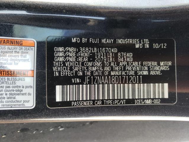 JF1ZNAA18D1712011 - 2013 TOYOTA SCION FR-S GRAY photo 12