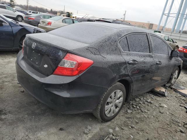 19XFB2F53CE371751 - 2012 HONDA CIVIC LX BLACK photo 3