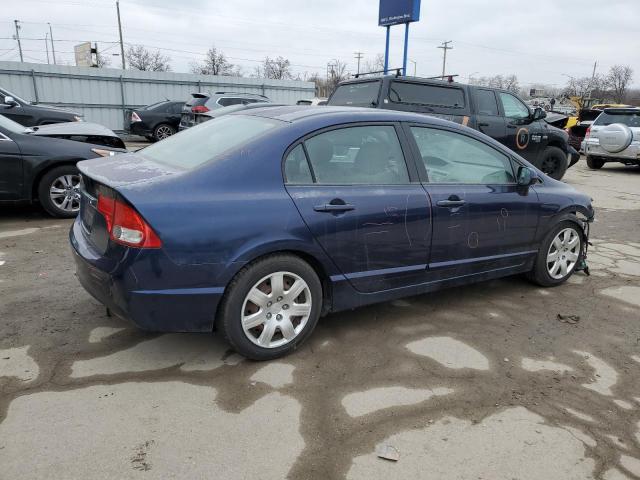 2HGFA1F51AH573004 - 2010 HONDA CIVIC LX BLUE photo 3