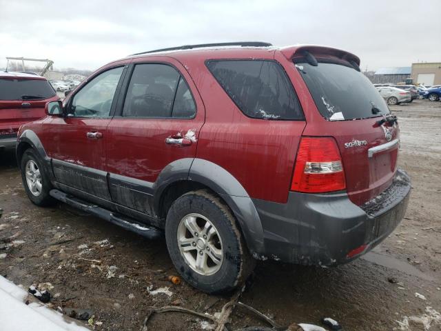 KNDJC736885796869 - 2008 KIA SORENTO EX RED photo 2