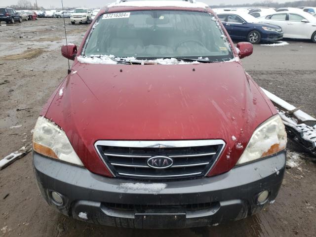 KNDJC736885796869 - 2008 KIA SORENTO EX RED photo 5