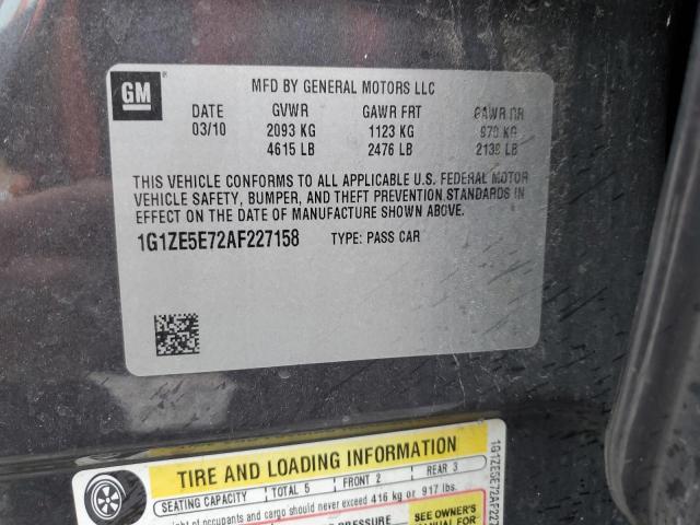 1G1ZE5E72AF227158 - 2010 CHEVROLET MALIBU LTZ CHARCOAL photo 12