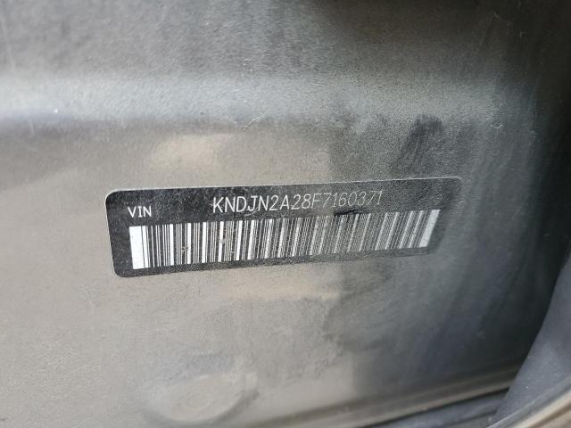 KNDJN2A28F7160371 - 2015 KIA SOUL GRAY photo 10