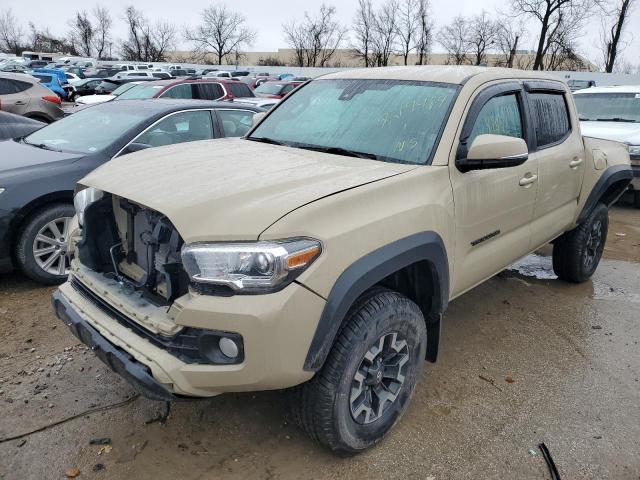 3TMCZ5AN8LM316239 - 2020 TOYOTA TACOMA DOUBLE CAB BEIGE photo 1