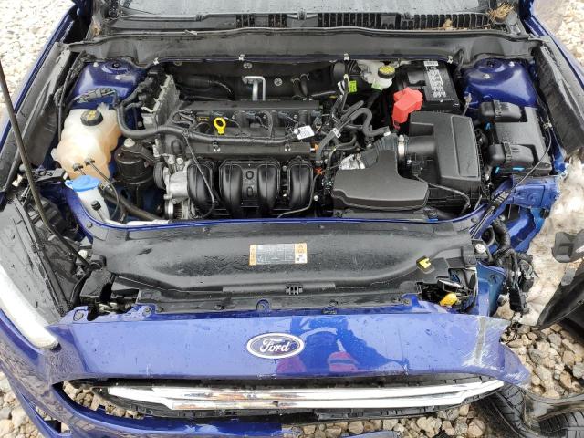 1FA6P0H76G5115194 - 2016 FORD FUSION SE BLUE photo 11