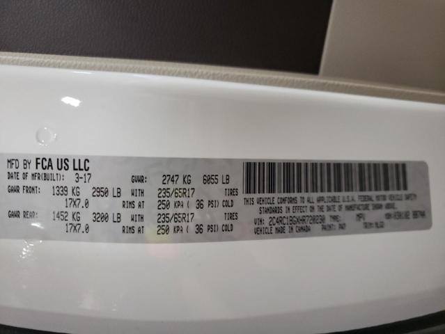 2C4RC1BGXHR720230 - 2017 CHRYSLER PACIFICA TOURING L თეთრი ფოტო 14
