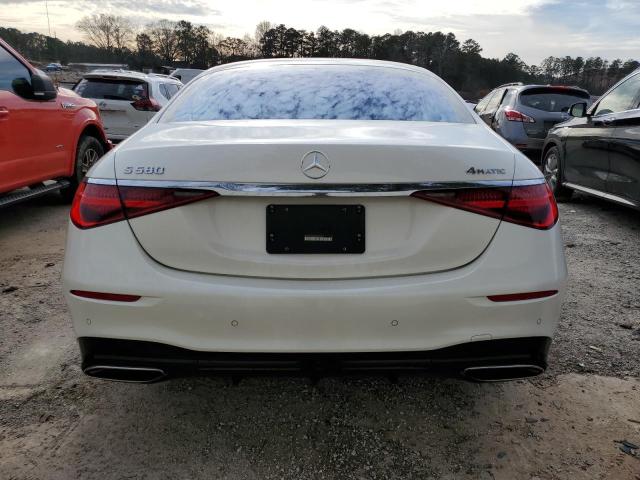 W1K6G7GB7MA036263 - 2021 MERCEDES-BENZ S 580 4MATIC WHITE photo 6