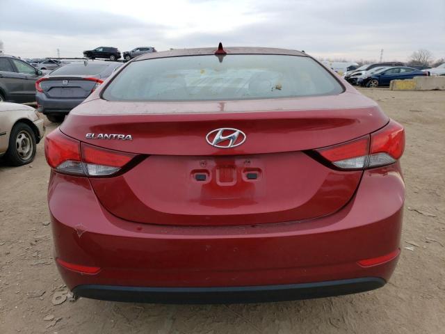 5NPDH4AE3EH479603 - 2014 HYUNDAI ELANTRA SE RED photo 6