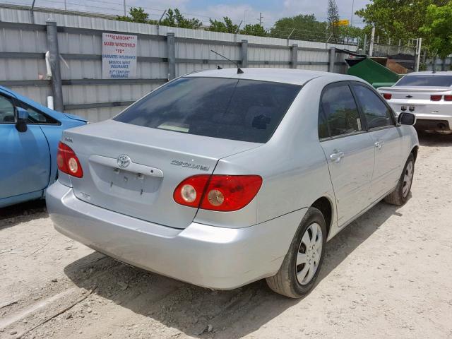 1NXBR32E98Z996388 - 2008 TOYOTA COROLLA CE SILVER photo 4