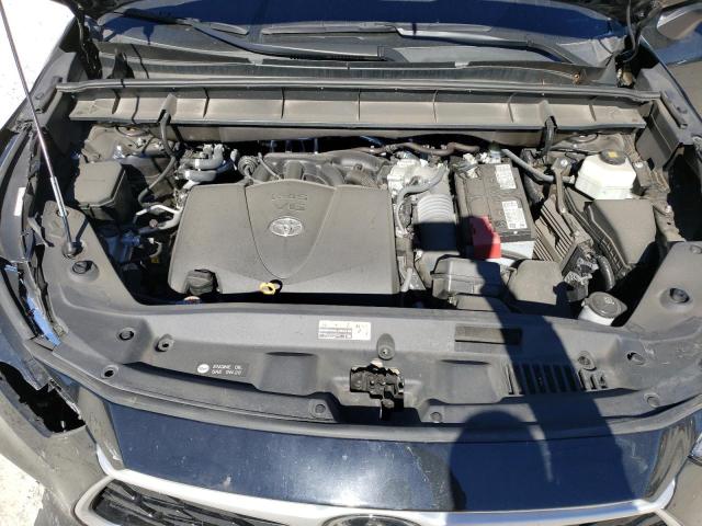 5TDHZRAH3MS521380 - 2021 TOYOTA HIGHLANDER XLE BLACK photo 12