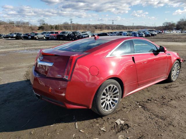 1G6DH1E39E0190698 - 2014 CADILLAC CTS PREMIUM COLLECTION RED photo 3