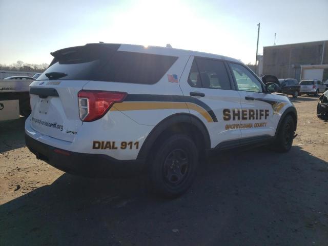 1FM5K8ABXLGB22578 - 2020 FORD EXPLORER POLICE INTERCEPTOR WHITE photo 3