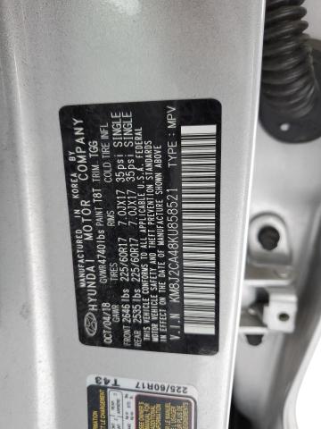 KM8J2CA48KU858521 - 2019 HYUNDAI TUCSON SE SILVER photo 12