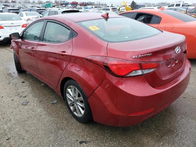 5NPDH4AE6EH476646 - 2014 HYUNDAI ELANTRA SE BURGUNDY photo 2