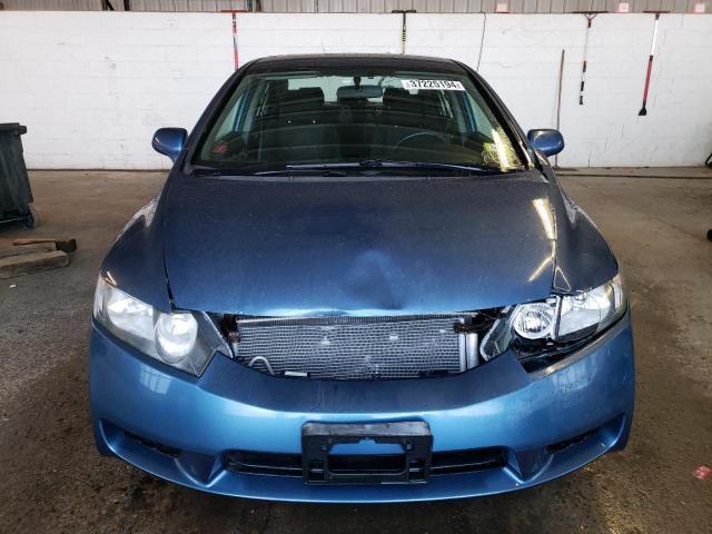 2HGFA16609H330689 - 2009 HONDA CIVIC LX-S BLUE photo 5