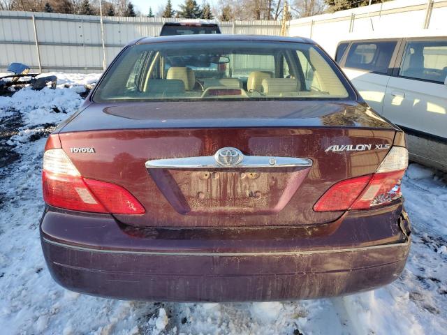 4T1BF28B43U330774 - 2003 TOYOTA AVALON XL MAROON photo 6