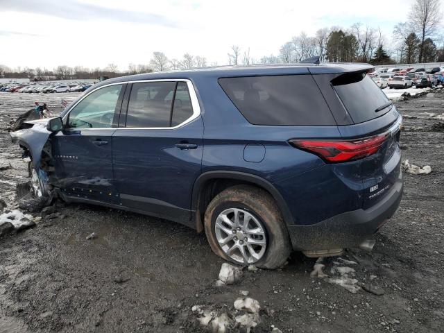 1GNEVFKW7NJ131432 - 2022 CHEVROLET TRAVERSE LS BLUE photo 2